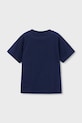 Mayoral t-shirt bawełniany dziecięcy 3066.5E.Mini.PPY2 granatowy SS26