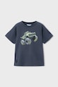 Mayoral t-shirt bawełniany dziecięcy nadruk granatowy 3069.5F.Mini.PPY2