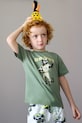 Παιδικό βαμβακερό μπλουζάκι Mayoral στάμπα πράσινο 3070.5F.Mini.PPY2