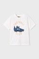 Παιδικό βαμβακερό μπλουζάκι Mayoral στάμπα λευκό 3072.5G.Mini.PPY2