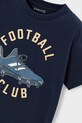 Mayoral t-shirt bawełniany dziecięcy granatowy 3072.5G.Mini.PPY2