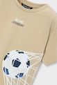 Mayoral t-shirt bawełniany dziecięcy beżowy 3073.5G.Mini.PPY2