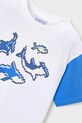 Chłopiec Mayoral t-shirt bawełniany dziecięcy 3076.5H.Mini.PPY2 biały