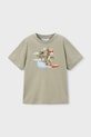 Mayoral t-shirt bawełniany dziecięcy nadruk zielony 3077.5H.Mini.PPY2