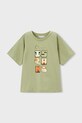 Dječja pamučna majica kratkih rukava Mayoral 3078.5H.Mini.PPY2 zelena SS26