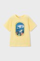 Mayoral t-shirt bawełniany dziecięcy 3079.5J.Mini.PPY2 żółty SS26