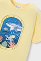 Mayoral t-shirt bawełniany dziecięcy żółty 3079.5J.Mini.PPY2