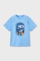 Mayoral t-shirt bawełniany dziecięcy nadruk niebieski 3079.5J.Mini.PPY2