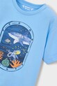 Chłopiec Mayoral t-shirt bawełniany dziecięcy 3079.5J.Mini.PPY2 niebieski