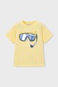 Mayoral t-shirt bawełniany dziecięcy nadruk żółty 3081.5J.Mini.PPY2