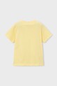 Mayoral t-shirt bawełniany dziecięcy 3081.5J.Mini.PPY2 żółty SS26