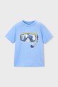Mayoral t-shirt bawełniany dziecięcy nadruk niebieski 3081.5J.Mini.PPY2