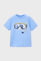 Mayoral t-shirt bawełniany dziecięcy nadruk niebieski 3081.5J.Mini.PPY2