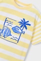 Mayoral t-shirt bawełniany dziecięcy żółty 3082.5J.Mini.PPY2