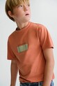 Mayoral t-shirt dziecięcy z elastanem pomarańczowy 6028.7A.Junior.PPY2