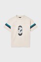 Mayoral t-shirt bawełniany dziecięcy 6032.7D.Junior.PPY2 beżowy SS26
