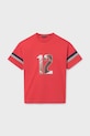 Mayoral t-shirt bawełniany dziecięcy 6032.7D.Junior.PPY2 czerwony SS26