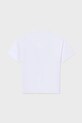 Παιδικό βαμβακερό μπλουζάκι Mayoral 6033.7D.Junior.PPY2 λευκό SS26