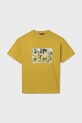 Παιδικό βαμβακερό μπλουζάκι Mayoral 6033.7D.Junior.PPY2 κίτρινο SS26