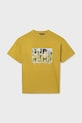 Παιδικό βαμβακερό μπλουζάκι Mayoral 6033.7D.Junior.PPY2 κίτρινο SS26