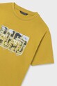 Παιδικό βαμβακερό μπλουζάκι Mayoral κίτρινο 6033.7D.Junior.PPY2
