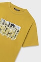 Παιδικό βαμβακερό μπλουζάκι Mayoral κίτρινο 6033.7D.Junior.PPY2