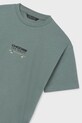 Mayoral t-shirt bawełniany dziecięcy zielony 6036.7F.Junior.PPY2