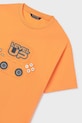 Mayoral t-shirt bawełniany dziecięcy pomarańczowy 6037.7F.Junior.PPY2