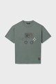 Mayoral t-shirt in cotone per bambini cotone verde 6037.7F.Junior.PPY2
