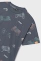 Mayoral t-shirt bawełniany dziecięcy szary 6038.7F.Junior.PPY2