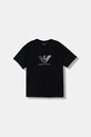 Chłopiec Emporio Armani t-shirt bawełniany dziecięcy 3-pack EB001319.AF14503 turkusowy