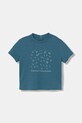 Chłopiec Emporio Armani t-shirt bawełniany niemowlęcy 3-pack EB001324.AF14503 turkusowy