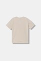 Emporio Armani t-shirt bawełniany dziecięcy EB001344.AF14503 beżowy SS26