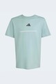 adidas t-shirt per bambini in cotone KG5190 turchese SS26