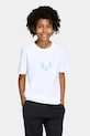 Παιδικό βαμβακερό μπλουζάκι adidas Performance MESSI στάμπα λευκό KB9472