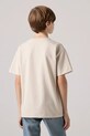Levi's t-shirt dziecięcy RED TAB VINTAGE TEE 9EP595 beżowy