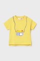 Mayoral Newborn t-shirt bawełniany niemowlęcy 2-pack 1074.1P.Newborn.PPY2 żółty SS26