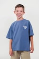 Παιδικό βαμβακερό μπλουζάκι Mayoral στάμπα μπλε 6042.7H.Boston.PPY2