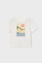 Детская хлопковая футболка Mayoral 6045.7H.Boston.PPY2 бежевый SS26