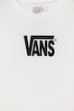 Chlapec Detské bavlnené tričko Vans VN000T4VWHT1 biela