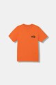 Detské bavlnené tričko Vans bavlna oranžová VN000VY7FLM1