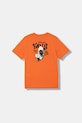 Detské bavlnené tričko Vans bavlna oranžová VN000VY7FLM1
