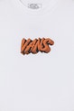 Chlapec Detské bavlnené tričko Vans VN000W03WHT1 biela