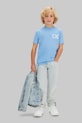 Calvin Klein Jeans T-shirt dziecięcy bawełniany LVCKSJA09B.128.176.PPY2 niebieski