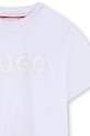 Chlapec Detské bavlnené tričko HUGO G01014.102.108 biela