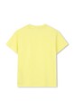 Detské bavlnené tričko HUGO G01014.102.108 žltá SS26