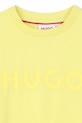 Chlapec Detské bavlnené tričko HUGO G01014.102.108 žltá
