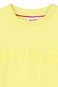 Chlapec Detské bavlnené tričko HUGO G01014.114.150 žltá