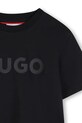 Αγορίστικα Παιδικό βαμβακερό μπλουζάκι HUGO G01014.162.174 μαύρο