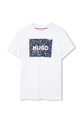 HUGO t-shirt bawełniany dziecięcy nadruk biały G01020.162.174